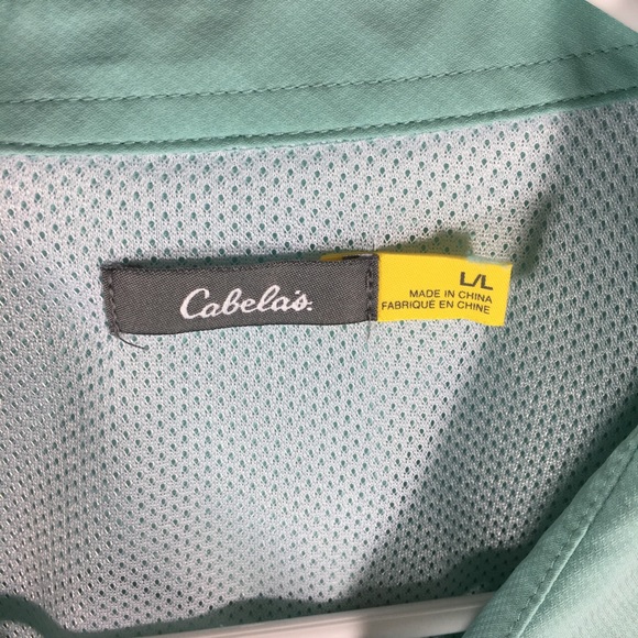 Cabela's Tops Womens Cabelas Green Vented Fishing Shirt Sz L Poshmark